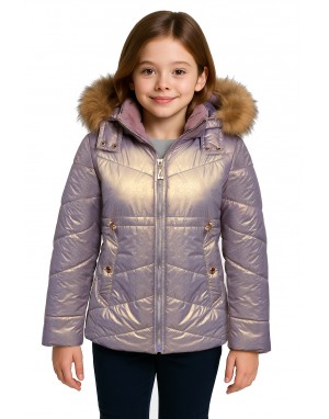 Girls Jacket Quilted Lavender